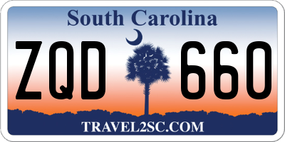 SC license plate ZQD660