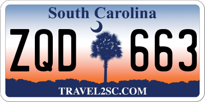 SC license plate ZQD663
