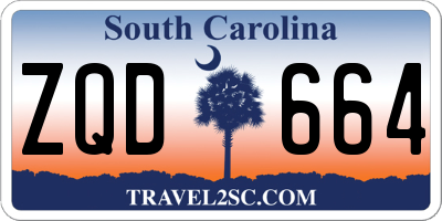 SC license plate ZQD664