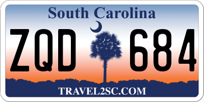 SC license plate ZQD684