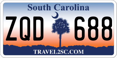 SC license plate ZQD688