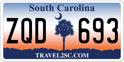 SC license plate ZQD693