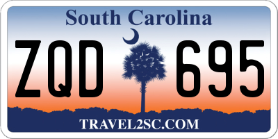 SC license plate ZQD695