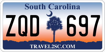 SC license plate ZQD697