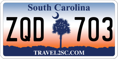 SC license plate ZQD703