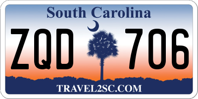 SC license plate ZQD706