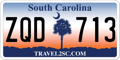SC license plate ZQD713