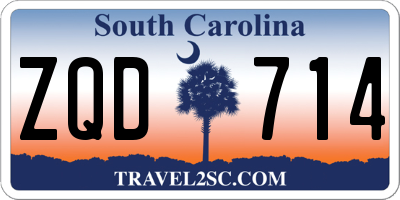 SC license plate ZQD714