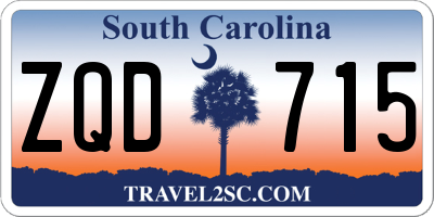 SC license plate ZQD715