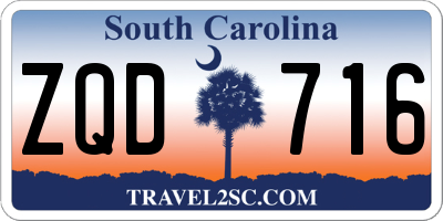 SC license plate ZQD716