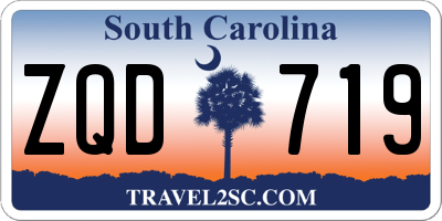 SC license plate ZQD719