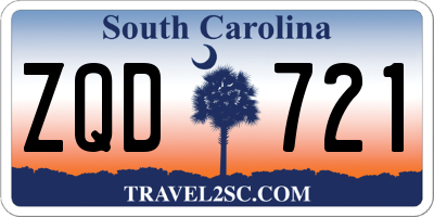 SC license plate ZQD721