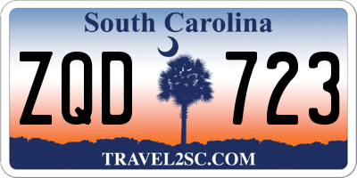 SC license plate ZQD723