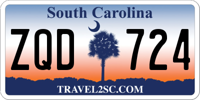 SC license plate ZQD724