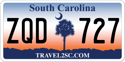 SC license plate ZQD727