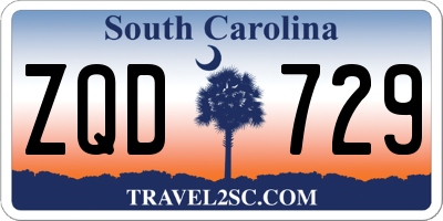 SC license plate ZQD729
