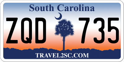 SC license plate ZQD735