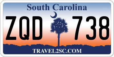SC license plate ZQD738