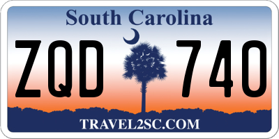 SC license plate ZQD740