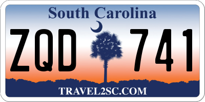 SC license plate ZQD741