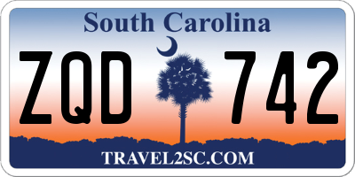 SC license plate ZQD742