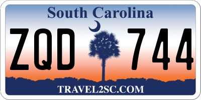 SC license plate ZQD744