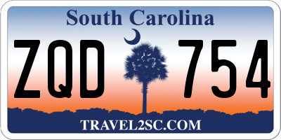 SC license plate ZQD754