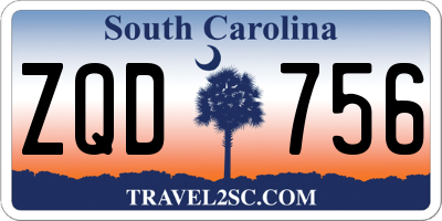 SC license plate ZQD756