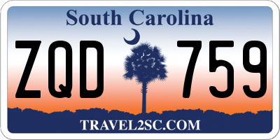 SC license plate ZQD759