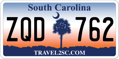 SC license plate ZQD762