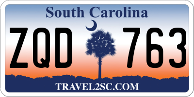 SC license plate ZQD763