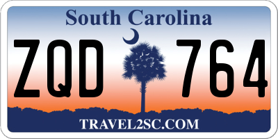 SC license plate ZQD764