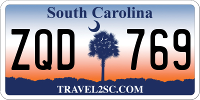 SC license plate ZQD769