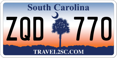 SC license plate ZQD770
