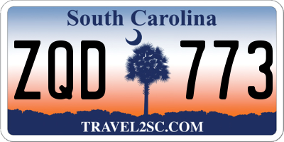 SC license plate ZQD773