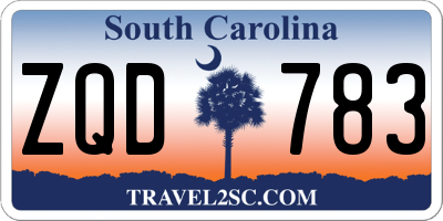 SC license plate ZQD783