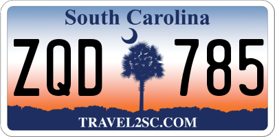 SC license plate ZQD785