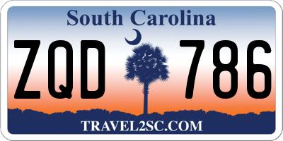 SC license plate ZQD786