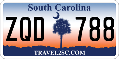 SC license plate ZQD788