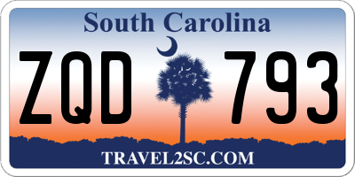 SC license plate ZQD793