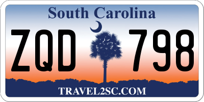 SC license plate ZQD798