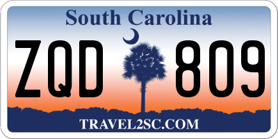 SC license plate ZQD809
