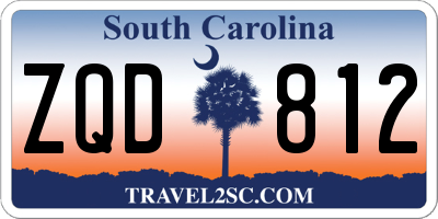 SC license plate ZQD812