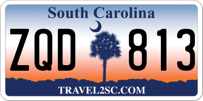 SC license plate ZQD813