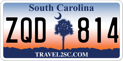 SC license plate ZQD814