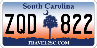 SC license plate ZQD822
