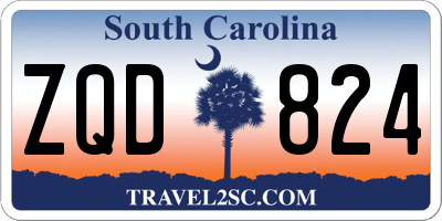 SC license plate ZQD824