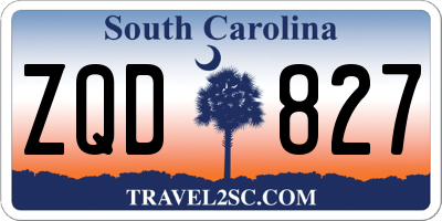 SC license plate ZQD827