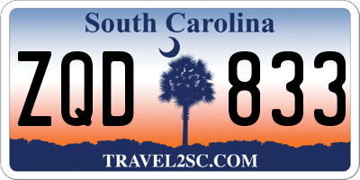 SC license plate ZQD833