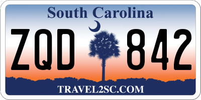 SC license plate ZQD842